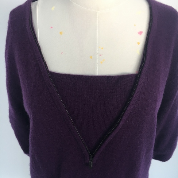 BCBC MaxAzria Zipper Sweater - 100% Cashmere - Picture 5 of 8